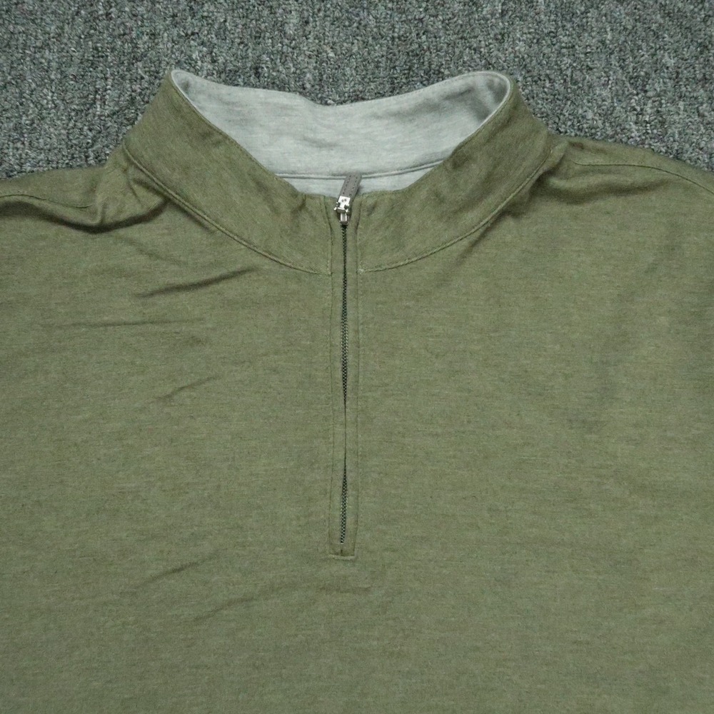 Mizzen Main Sweater Mens XXL Green Quarter Zip Pullover Long Sleeve Jumper 2XL - Picture 2 of 8
